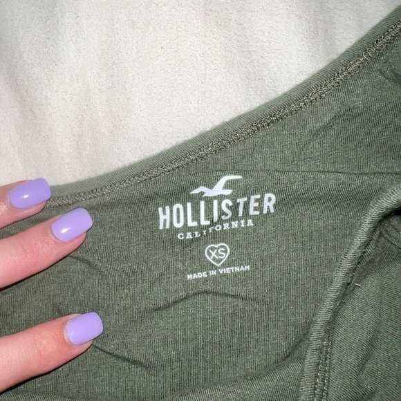 Hollister one shoulder green tank top - Picture 3 of 3
